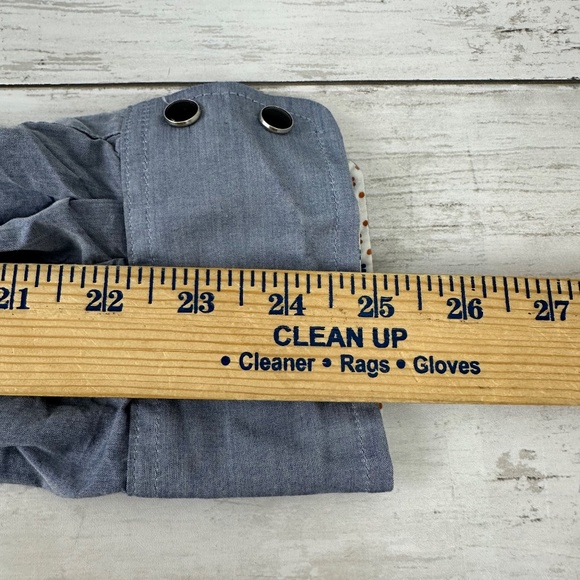 Retta WW Snap Button Shirt Womens Medium Blue‎ Floral Embroidered Western Rodeo - Picture 10 of 12